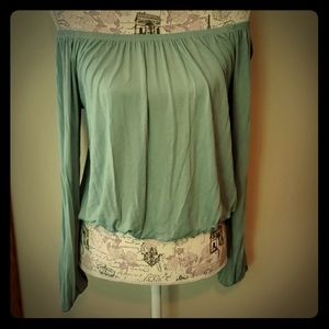 Mint long sleeve top